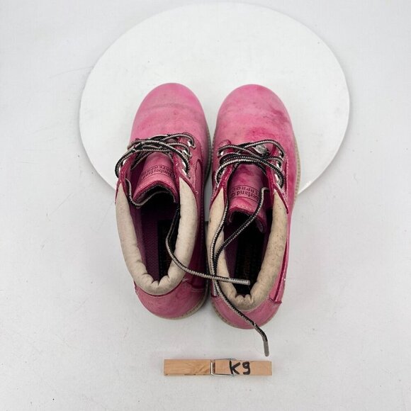 Timberland 22367 Nelli Women Size 7.5M Pink Nubuck Waterproof 4 Eye Chukka Boot - Picture 10 of 12